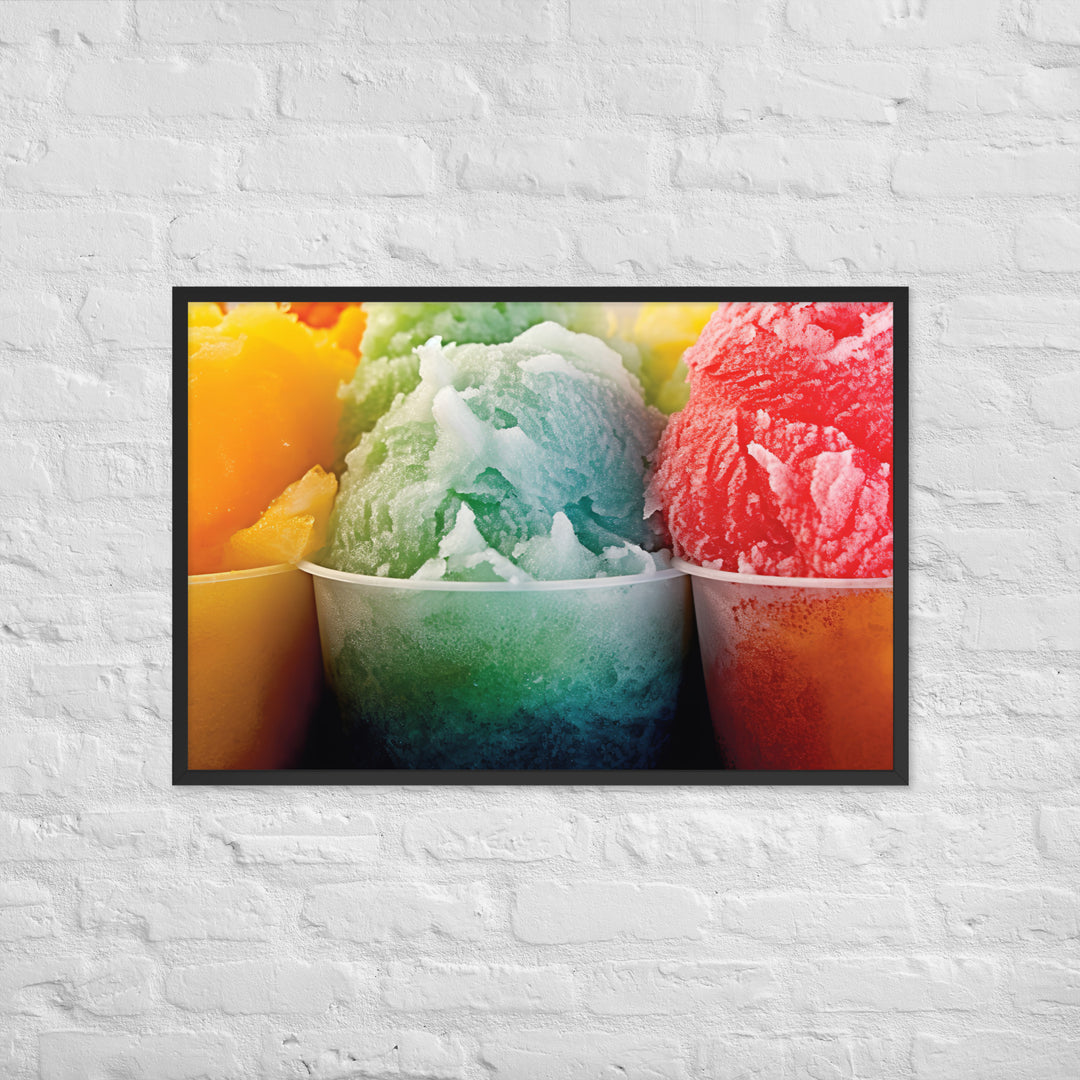 Shave Ice Framed poster 🤤 from Yumify.AI