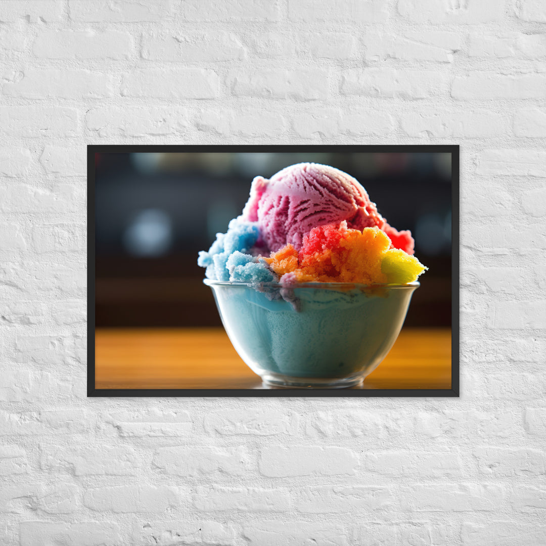 Shave Ice Framed poster 🤤 from Yumify.AI