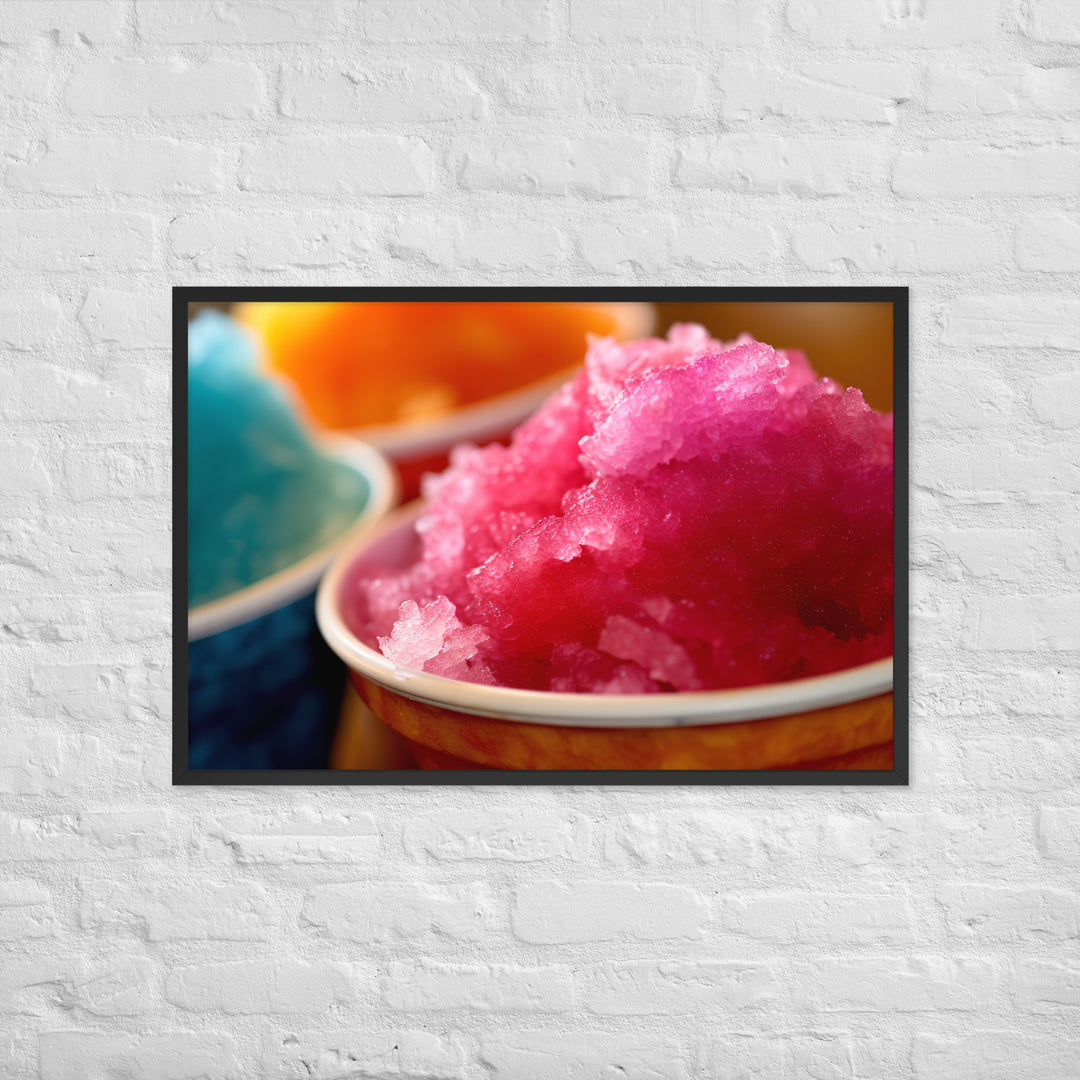 Shave Ice Framed poster 🤤 from Yumify.AI