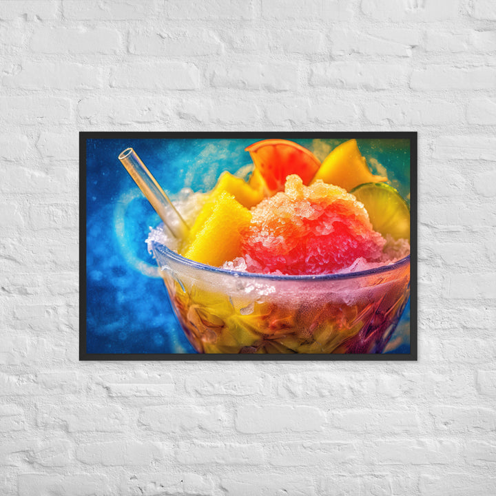 Shave Ice Framed poster 🤤 from Yumify.AI