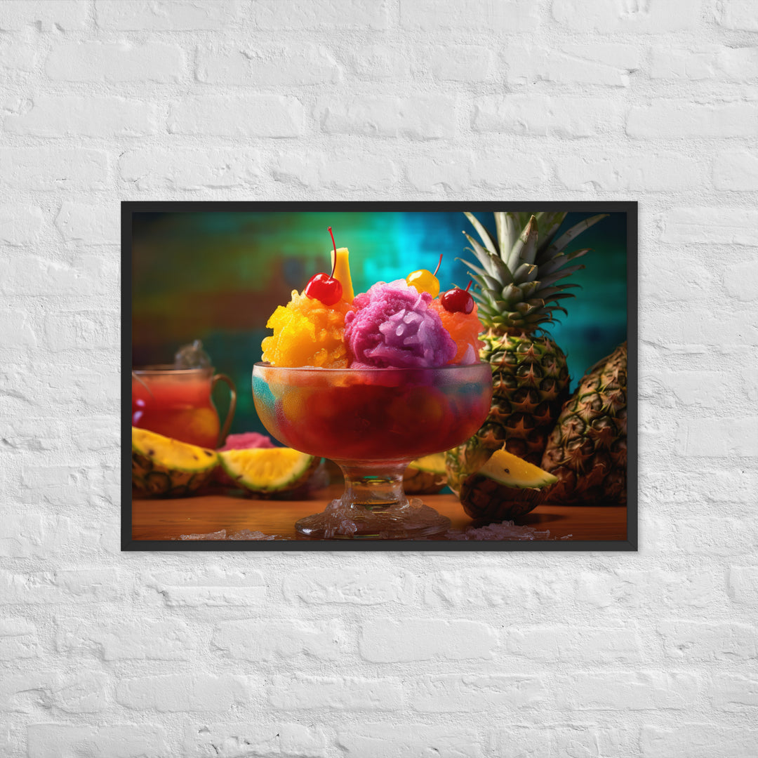 Shave Ice Framed poster 🤤 from Yumify.AI