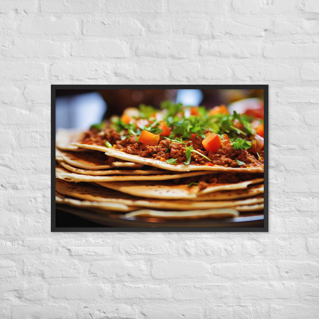 Lahmacun Framed poster 🤤 from Yumify.AI