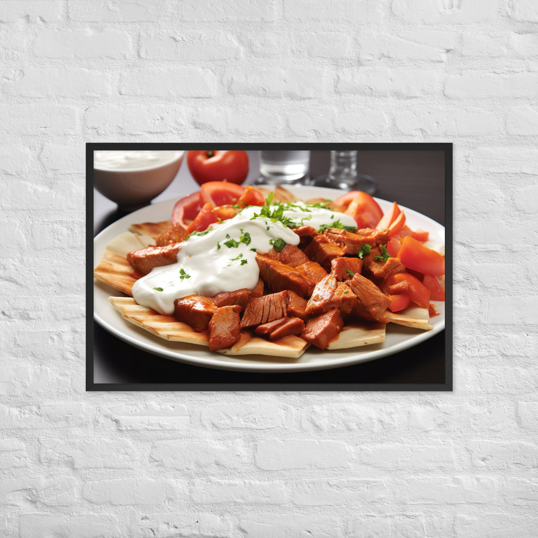 Iskender Kebab Framed poster 🤤 from Yumify.AI