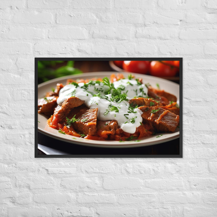 Iskender Kebab Framed poster 🤤 from Yumify.AI
