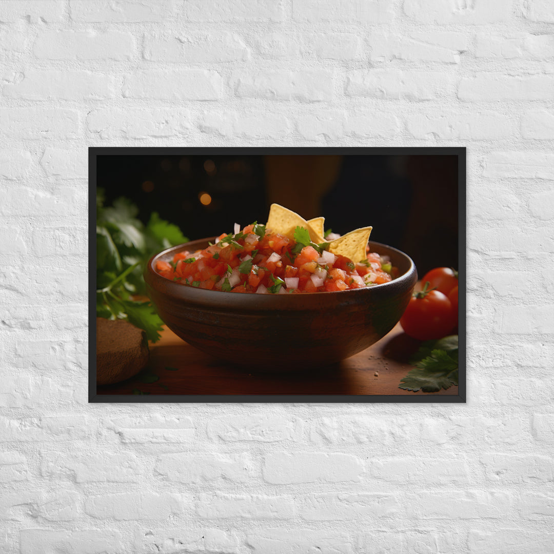 Crispy Chips and Fiery Salsa Framed poster 🤤 from Yumify.AI