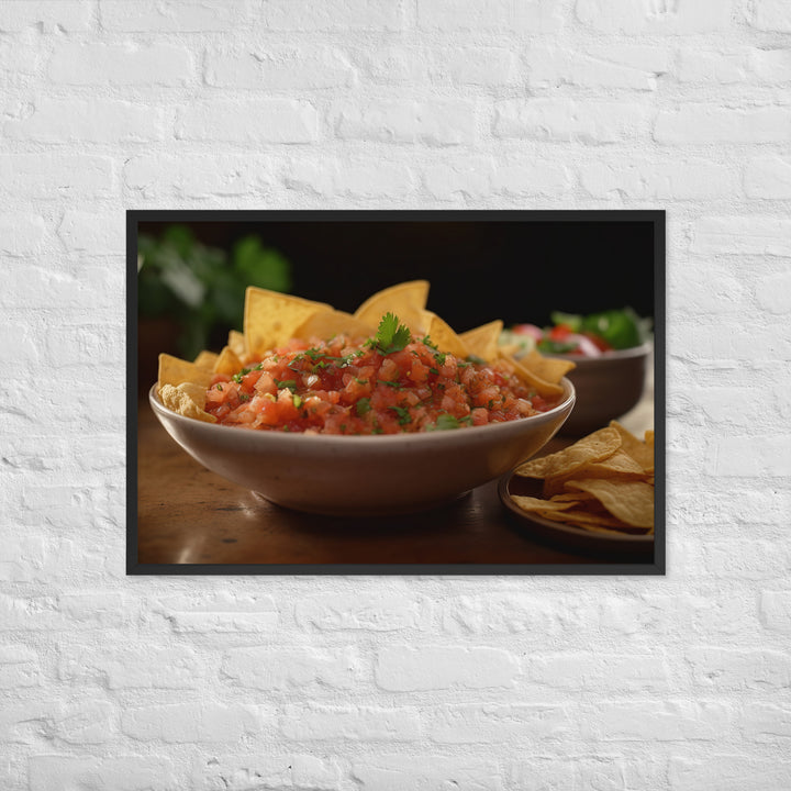 Crispy Chips and Fiery Salsa Framed poster 🤤 from Yumify.AI