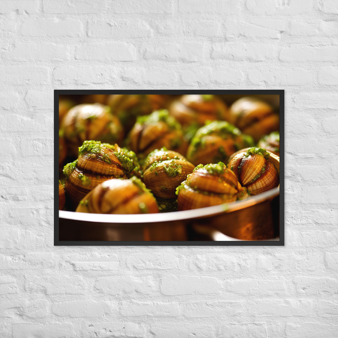 Escargots de Bourgogne Framed poster 🤤 from Yumify.AI