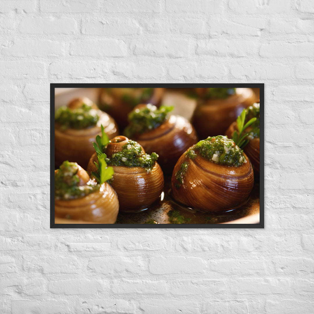 Escargots de Bourgogne Framed poster 🤤 from Yumify.AI