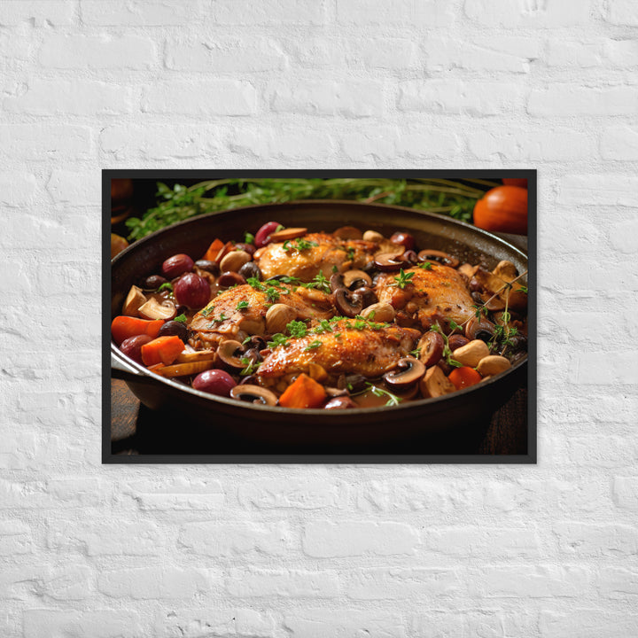 Coq au Vin Framed poster 🤤 from Yumify.AI