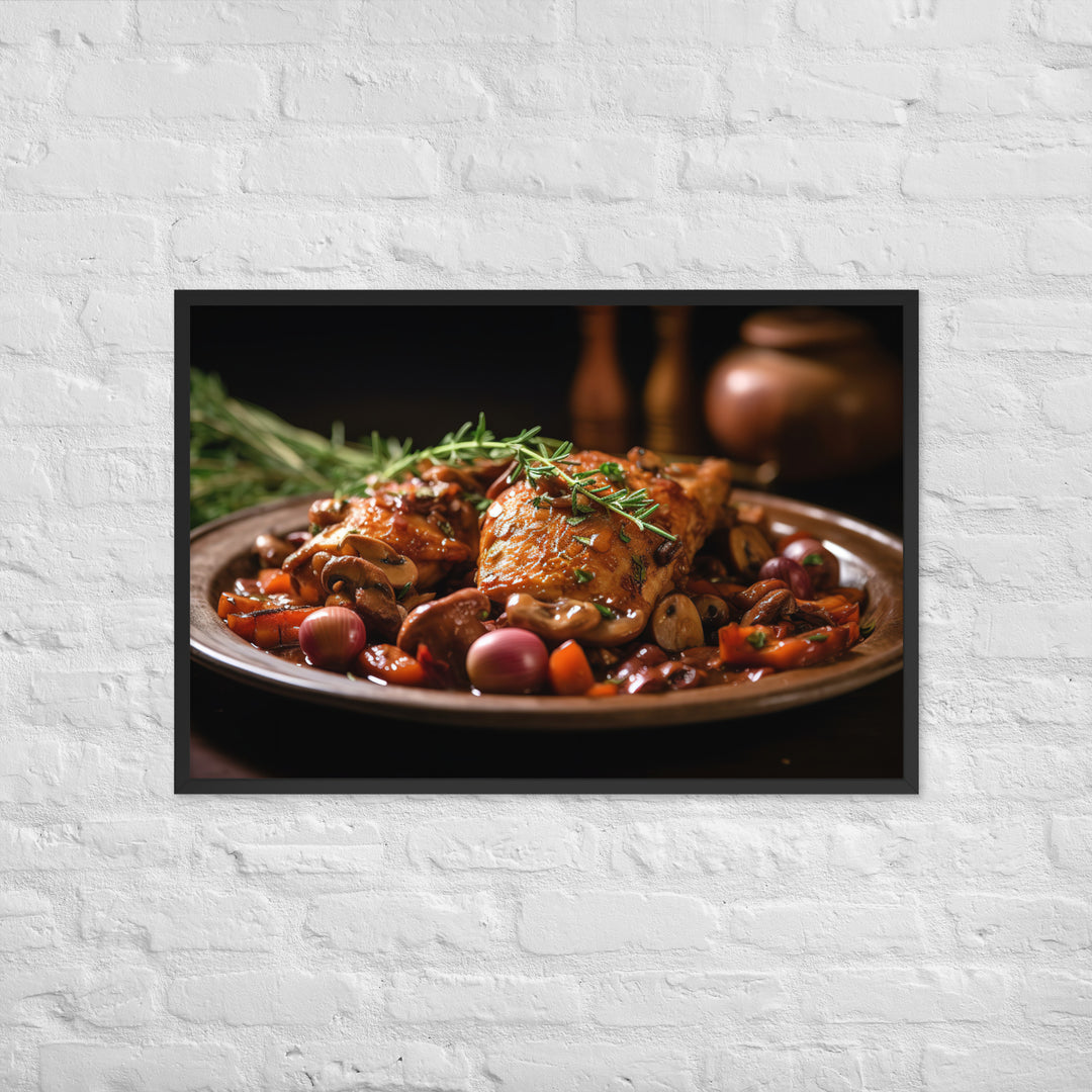 Coq au Vin Framed poster 🤤 from Yumify.AI