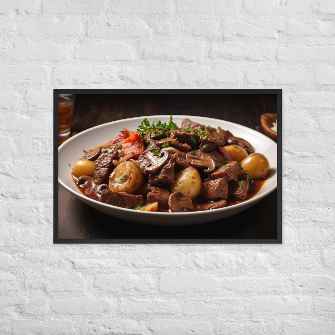 Beef Bourguignon Framed poster 🤤 from Yumify.AI