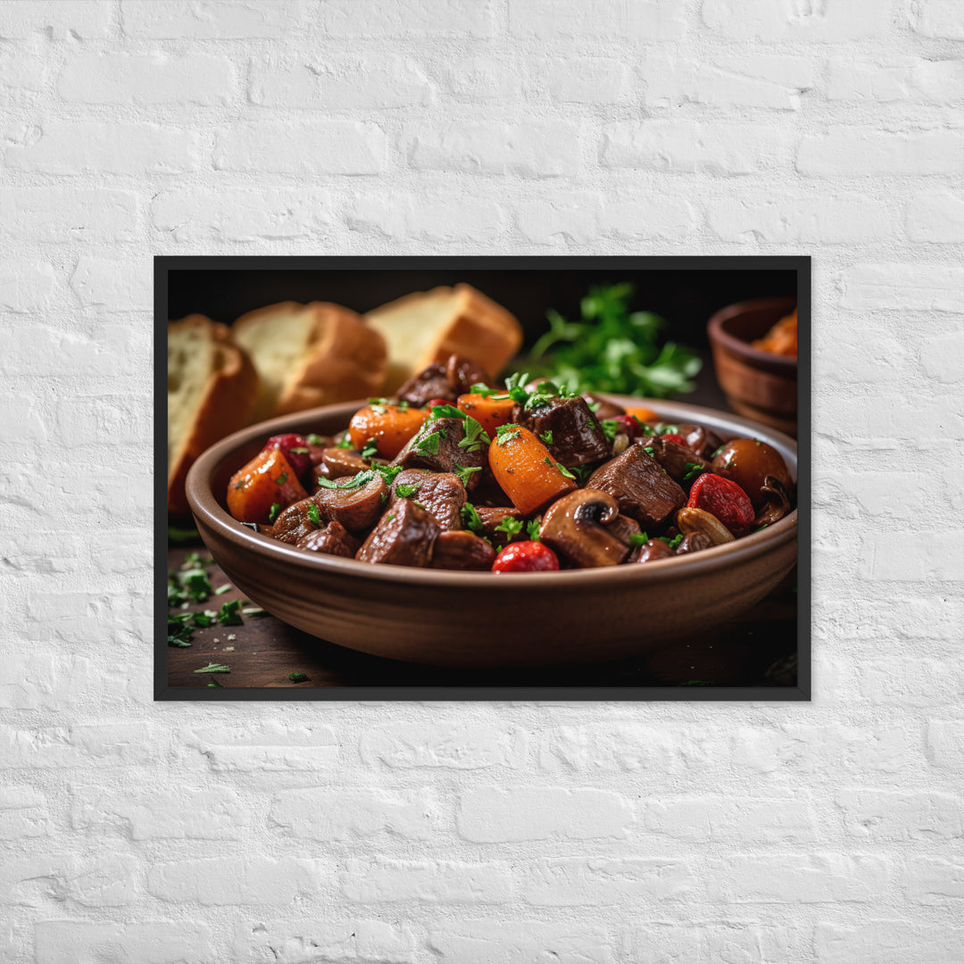 Beef Bourguignon Framed poster 🤤 from Yumify.AI