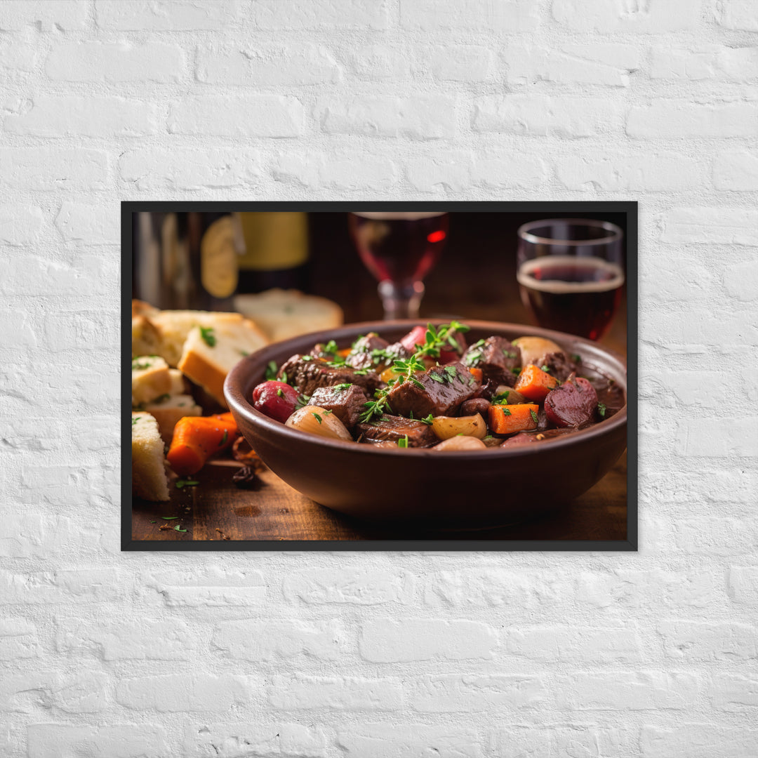 Beef Bourguignon Framed poster 🤤 from Yumify.AI