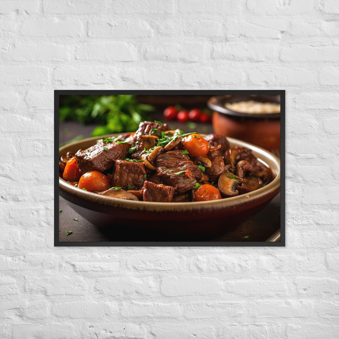 Beef Bourguignon Framed poster 🤤 from Yumify.AI