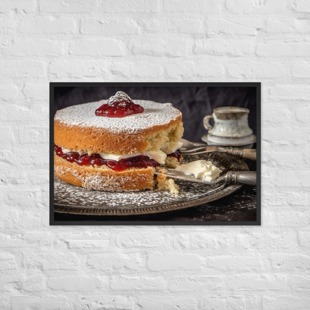 Victoria Sponge Cake Framed poster 🤤 from Yumify.AI