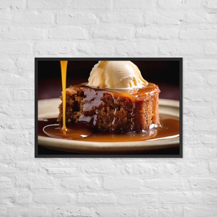 Sticky Toffee Pudding Framed poster 🤤 from Yumify.AI