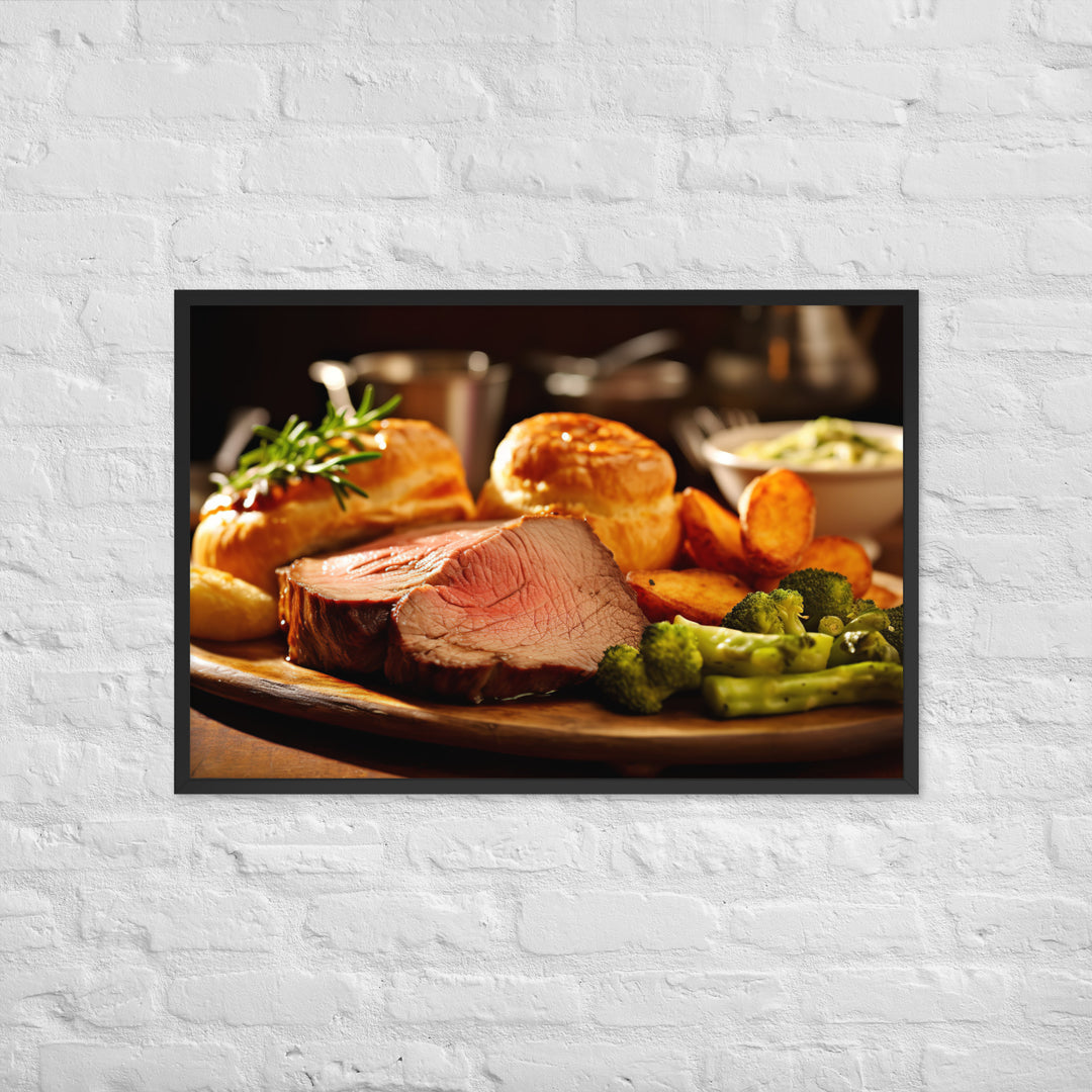 Roast Beefand Yorkshire Pudding Framed poster 🤤 from Yumify.AI