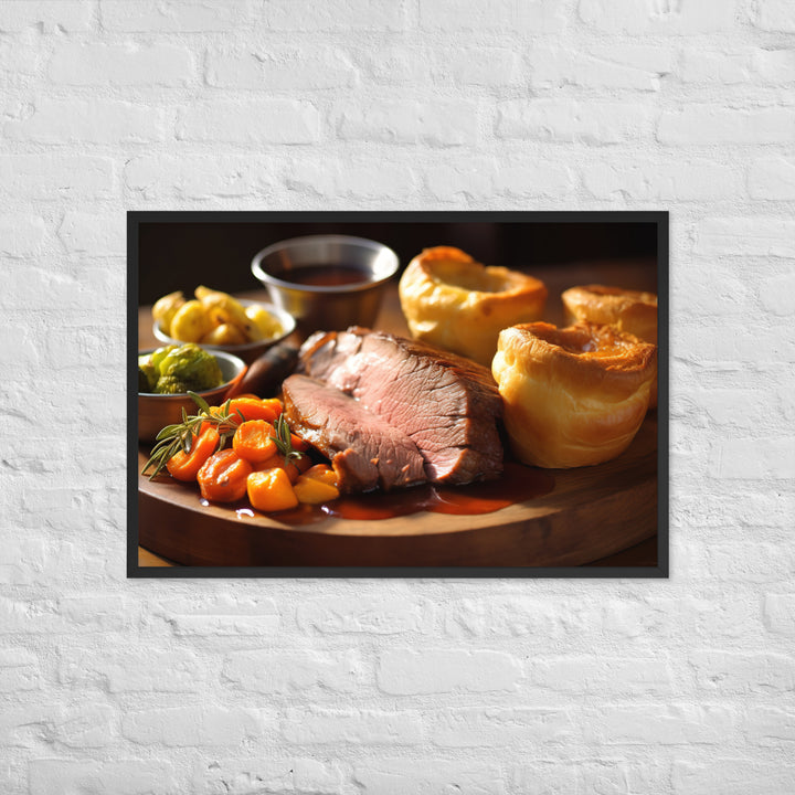 Roast Beefand Yorkshire Pudding Framed poster 🤤 from Yumify.AI