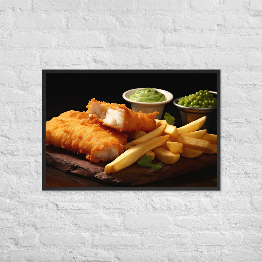 Fish and Chips Framed poster 🤤 from Yumify.AI