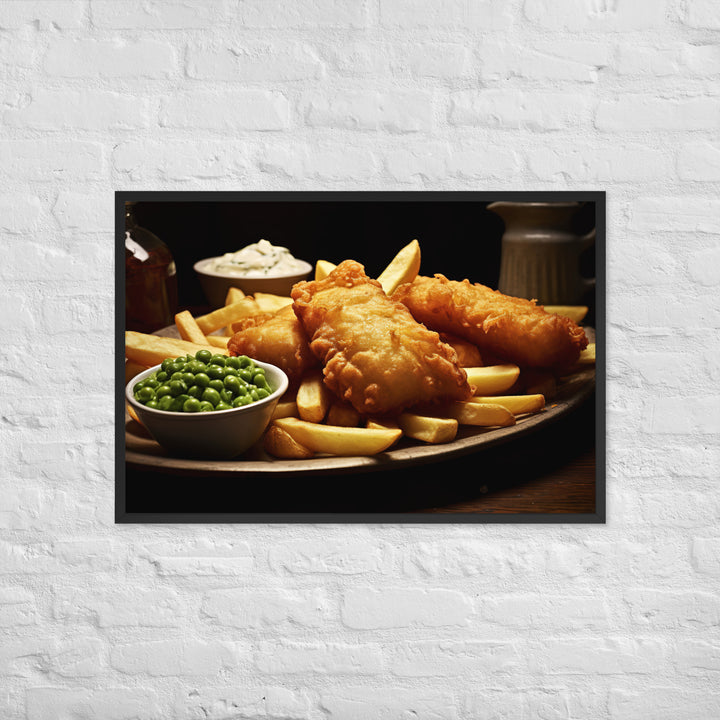 Fish and Chips Framed poster 🤤 from Yumify.AI