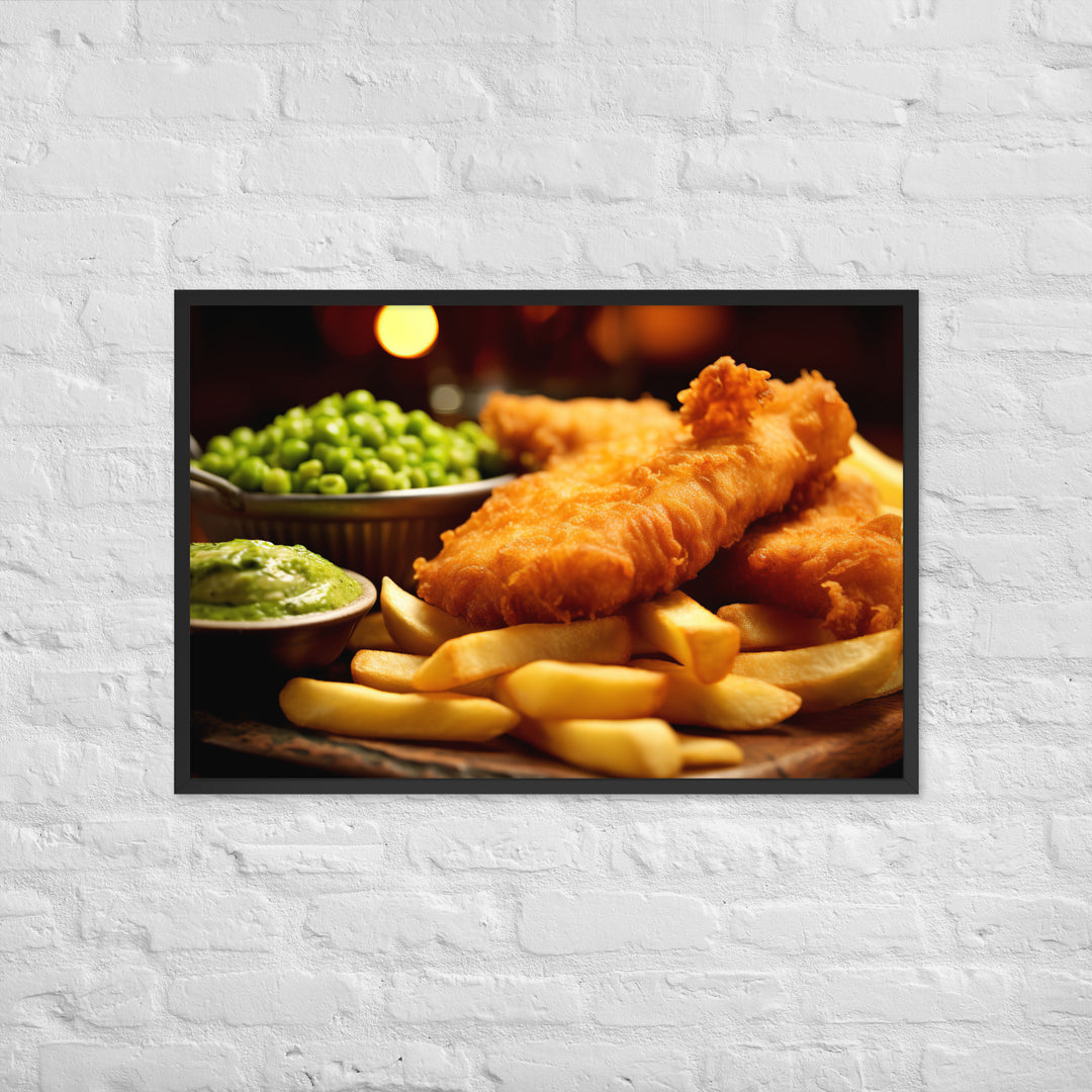 Fish and Chips Framed poster 🤤 from Yumify.AI