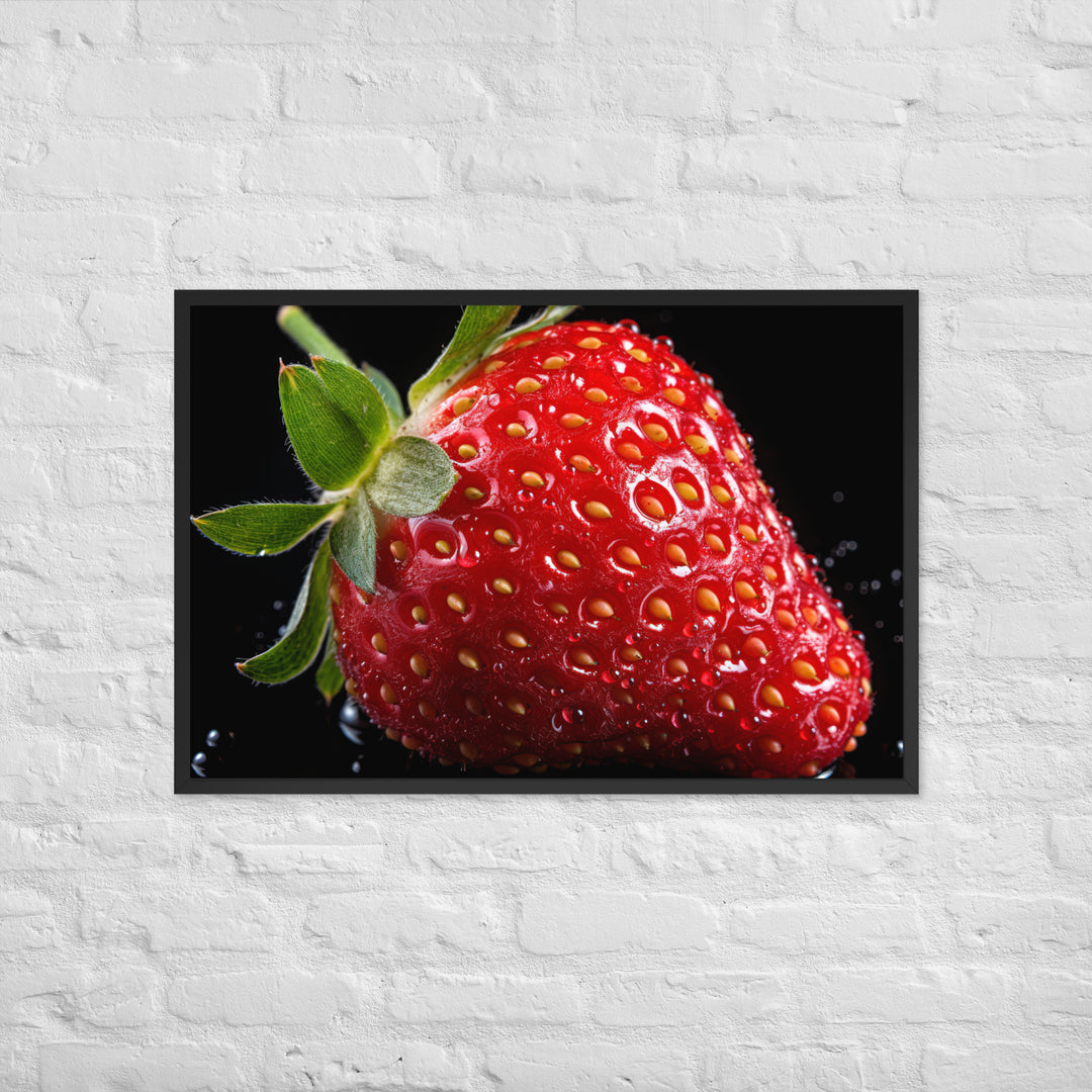 Strawberry Framed poster 🤤 from Yumify.AI