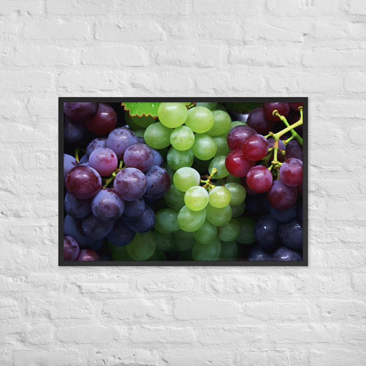 Grapes Framed poster 🤤 from Yumify.AI