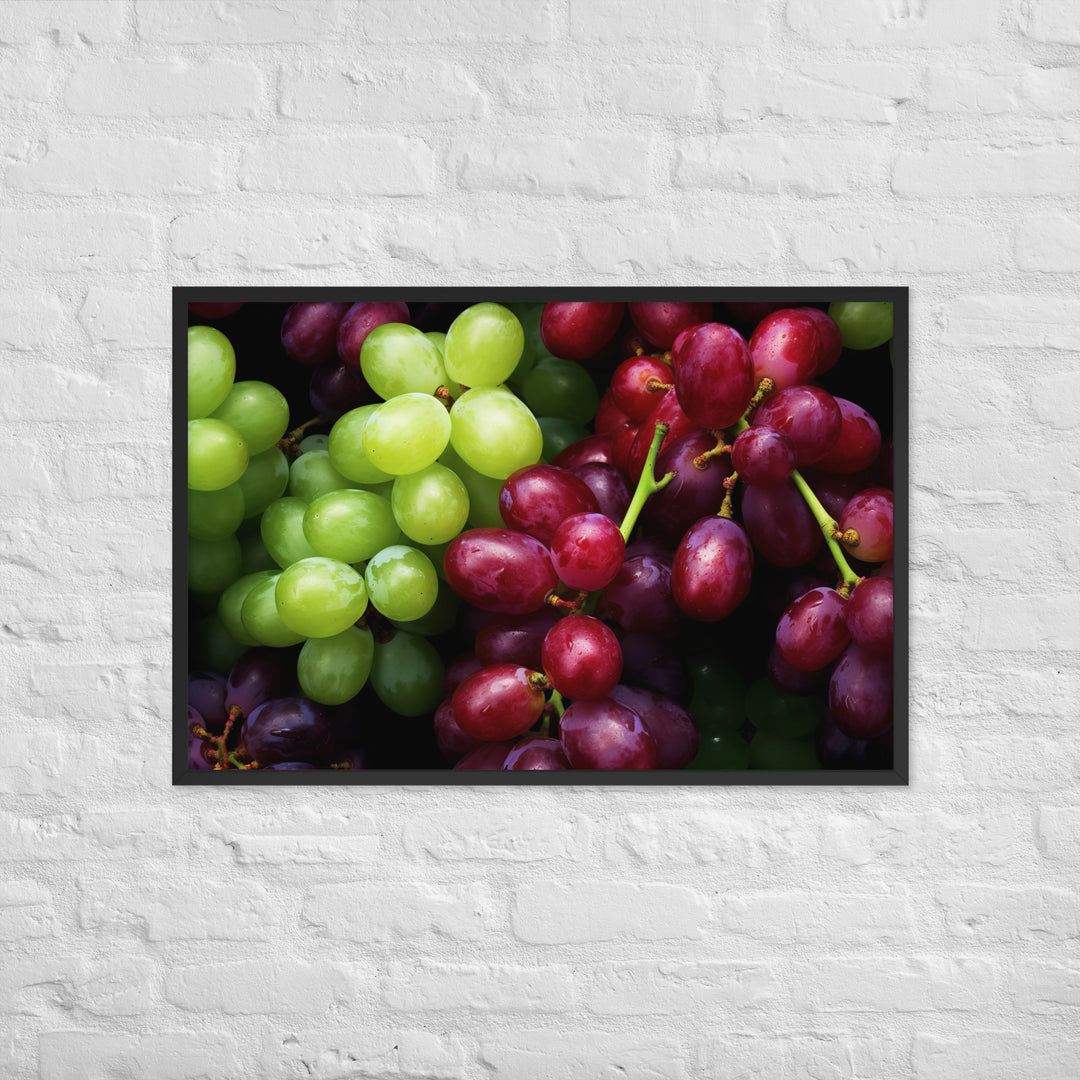 Grapes Framed poster 🤤 from Yumify.AI