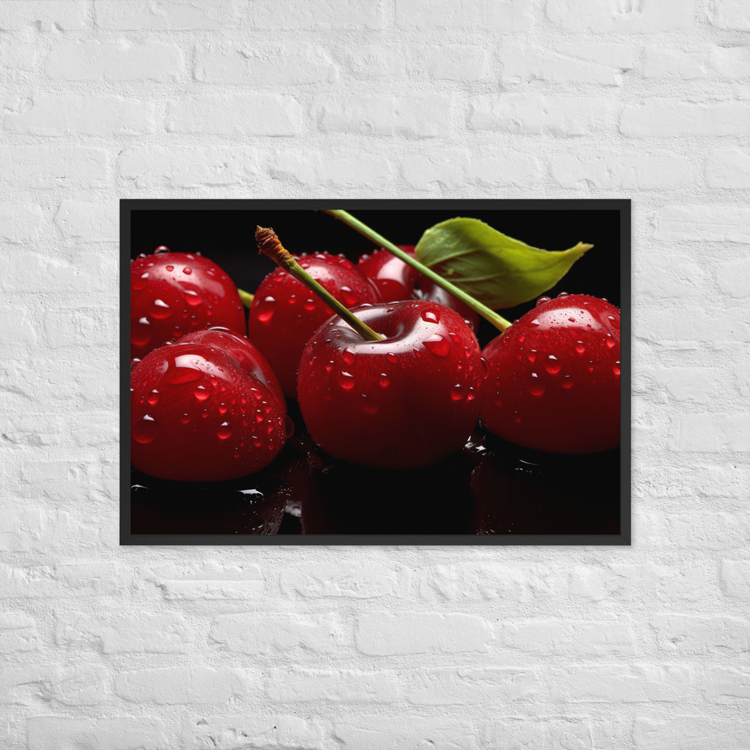 Cherry Framed poster 🤤 from Yumify.AI