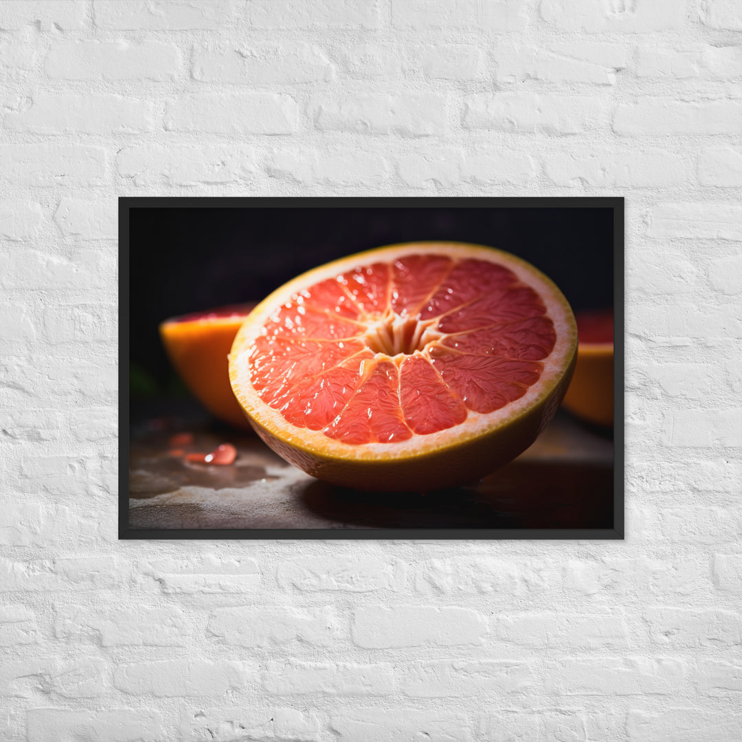 Pink Citrus Sunrise Framed poster 🤤 from Yumify.AI