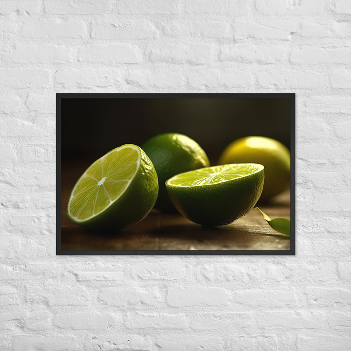 Zesty Limes Framed poster 🤤 from Yumify.AI