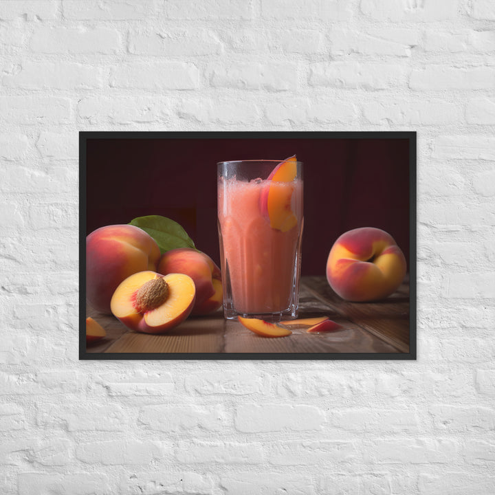 Peach Smoothie Framed poster 🤤 from Yumify.AI