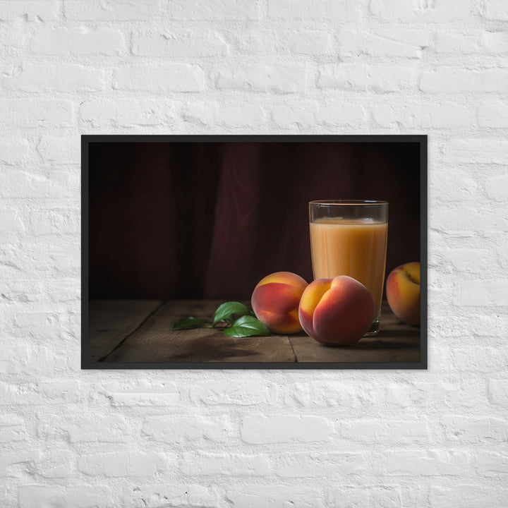 Peach Smoothie Framed poster 🤤 from Yumify.AI