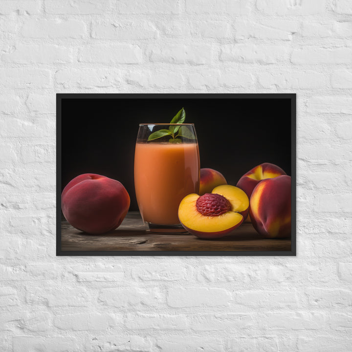 Peach Smoothie Framed poster 🤤 from Yumify.AI
