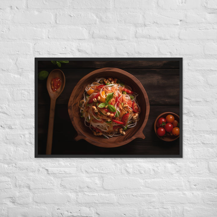 Papaya Salad Framed poster 🤤 from Yumify.AI