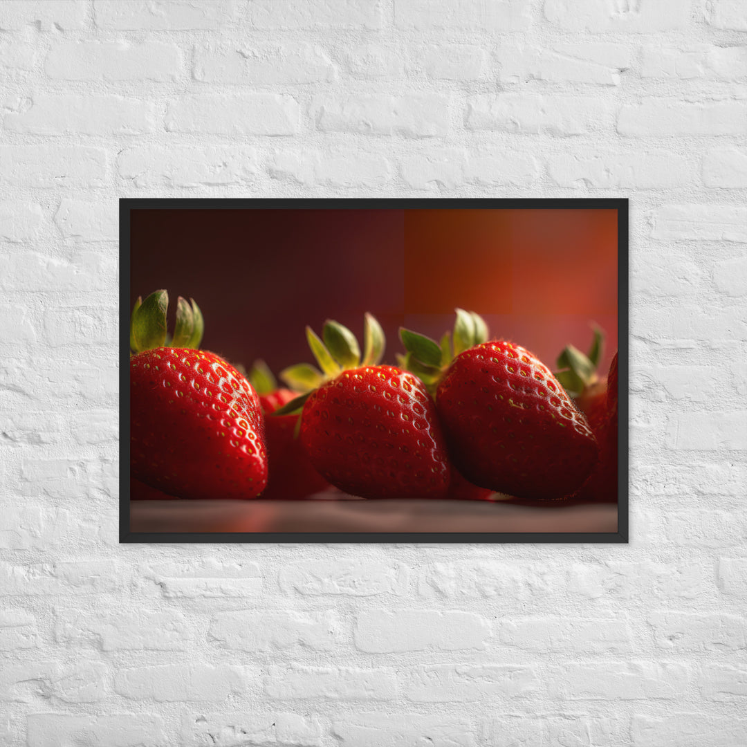 Succulent Strawberry Stack Framed poster 🤤 from Yumify.AI