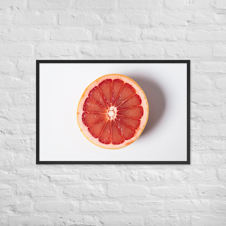 Sliced Grapefruit Framed poster 🤤 from Yumify.AI