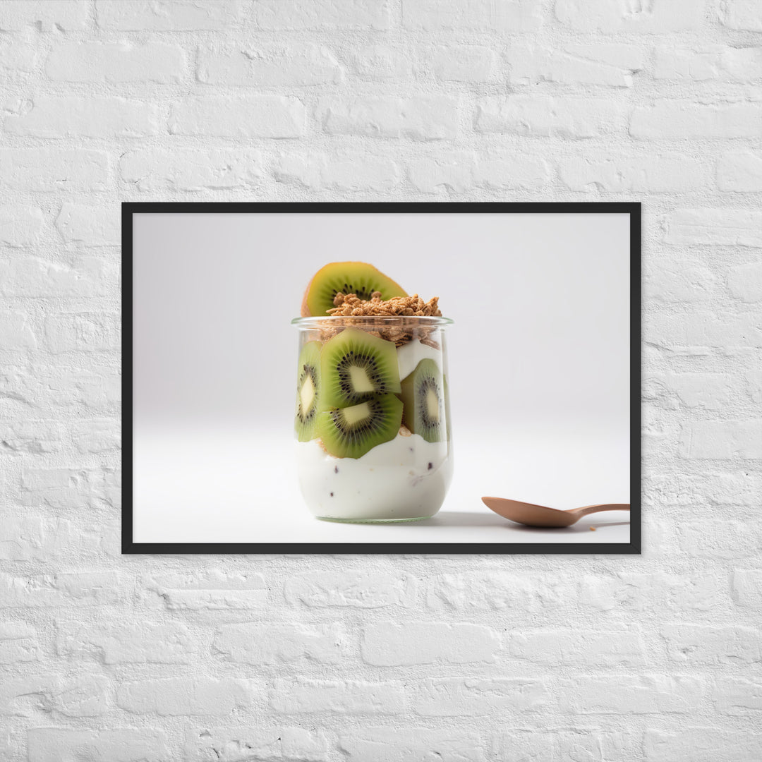 Kiwi Yogurt Parfait Framed poster 🤤 from Yumify.AI