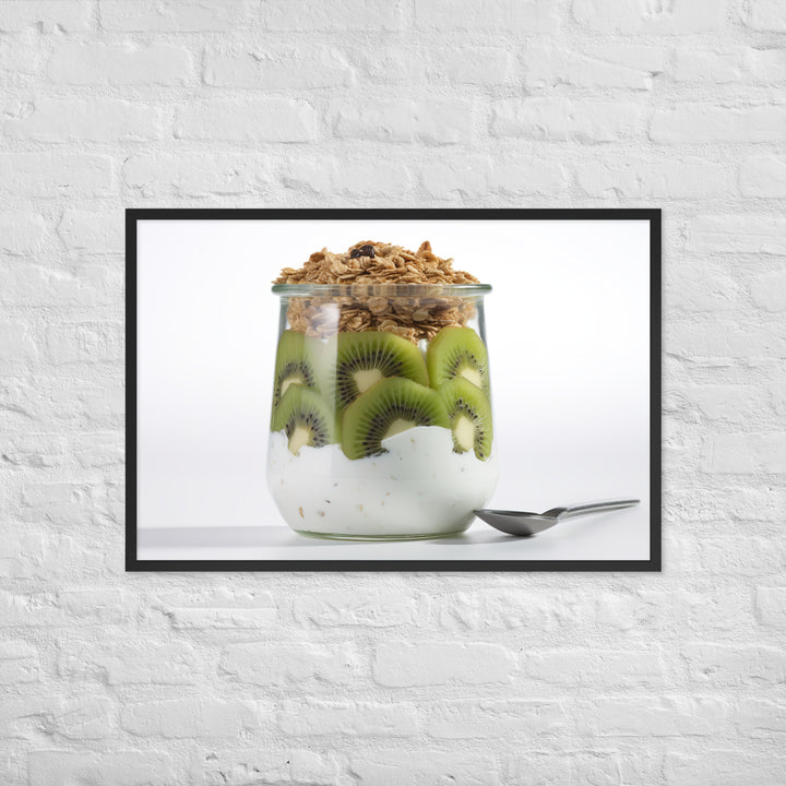 Kiwi Yogurt Parfait Framed poster 🤤 from Yumify.AI