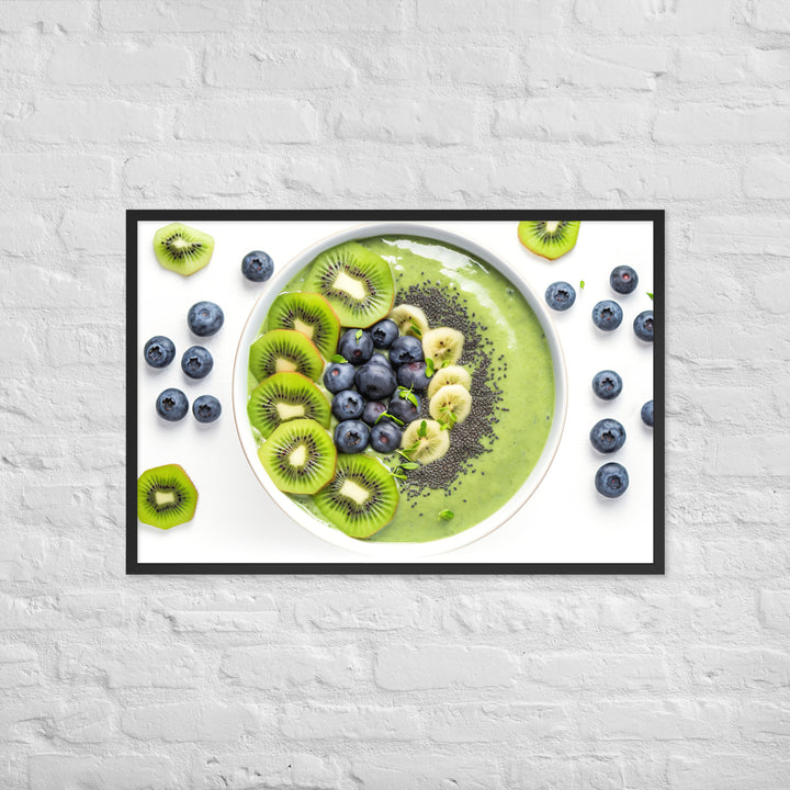 Kiwi Smoothie Bowl Framed poster 🤤 from Yumify.AI