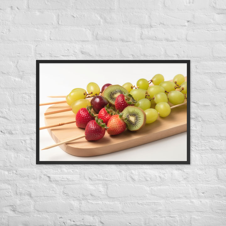 Kiwi Fruit Skewers Framed poster 🤤 from Yumify.AI