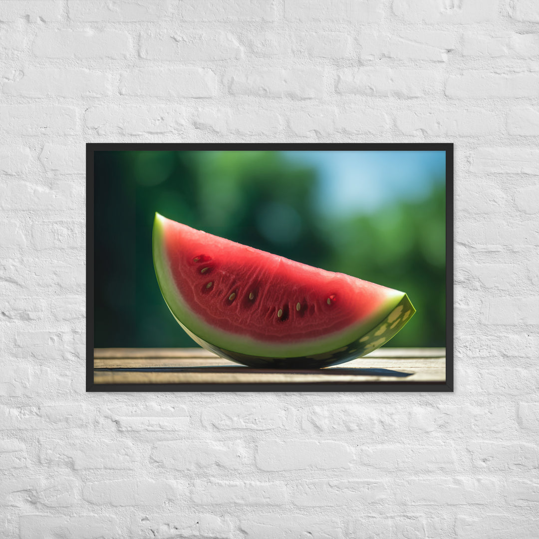 Juicy Watermelon Delight Framed poster 🤤 from Yumify.AI