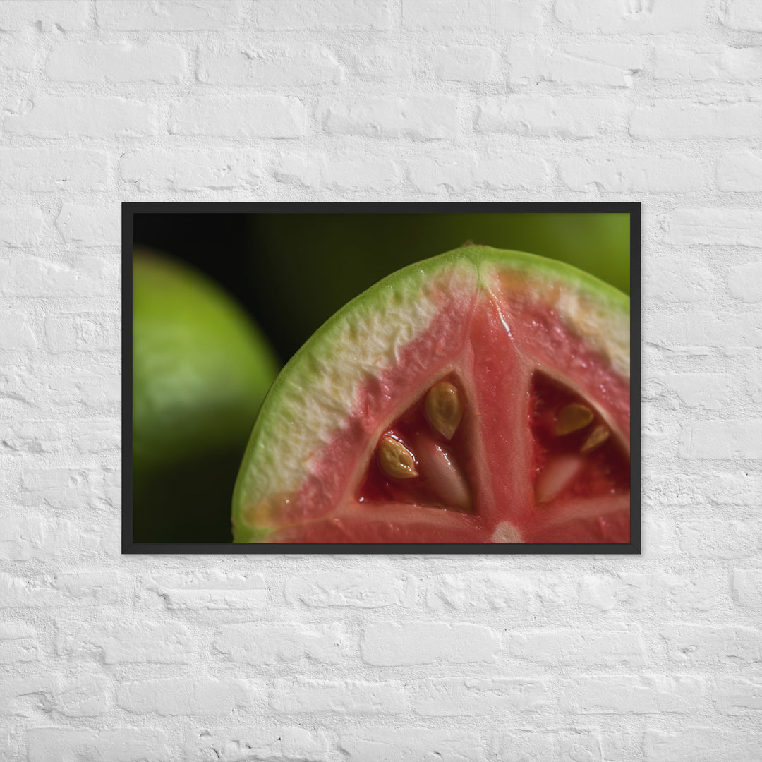 Juicy Guava Close Up Framed poster 🤤 from Yumify.AI