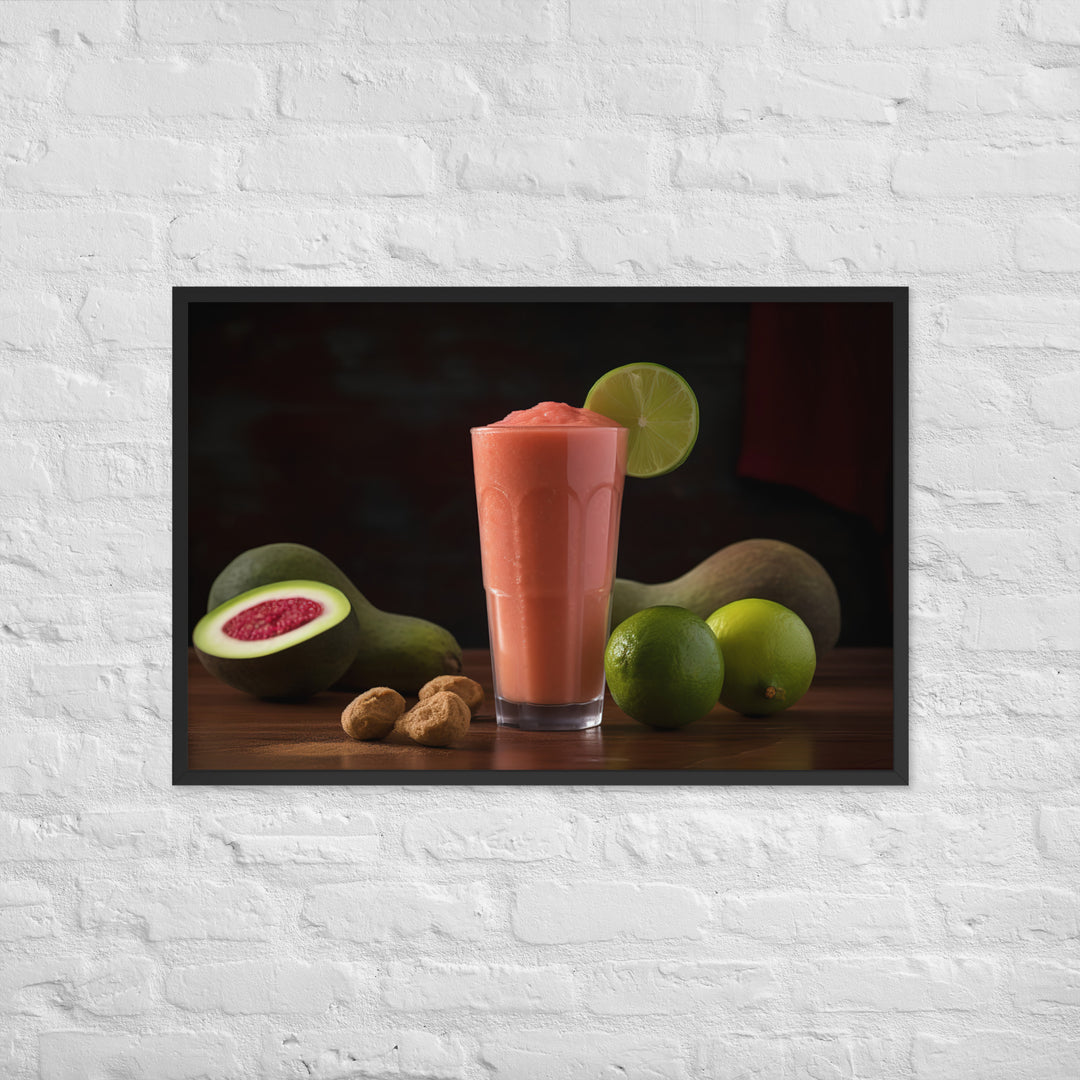 Guava Smoothie Bliss Framed poster 🤤 from Yumify.AI