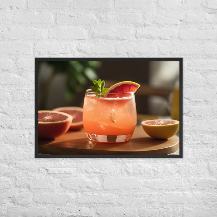 Grapefruit Mocktail Framed poster 🤤 from Yumify.AI