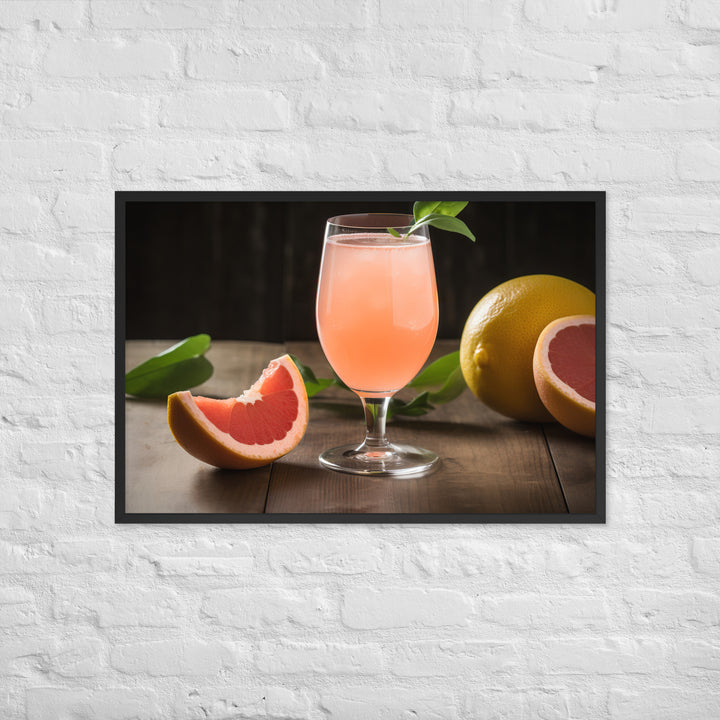 Grapefruit Mocktail Framed poster 🤤 from Yumify.AI