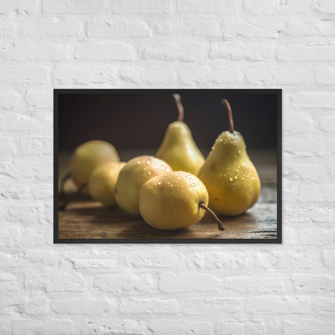 Golden Delicious Pears Framed poster 🤤 from Yumify.AI