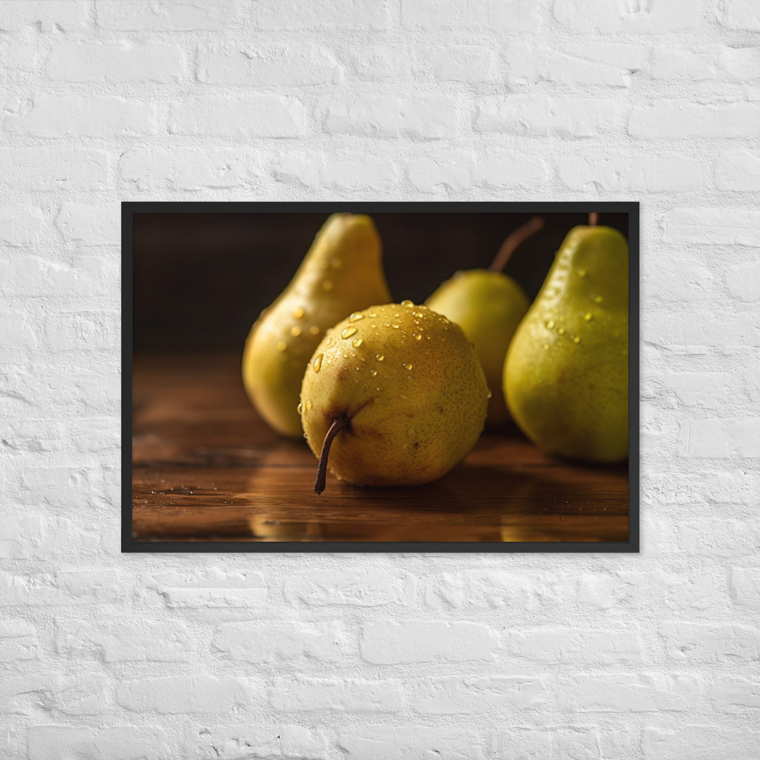 Golden Delicious Pears Framed poster 🤤 from Yumify.AI