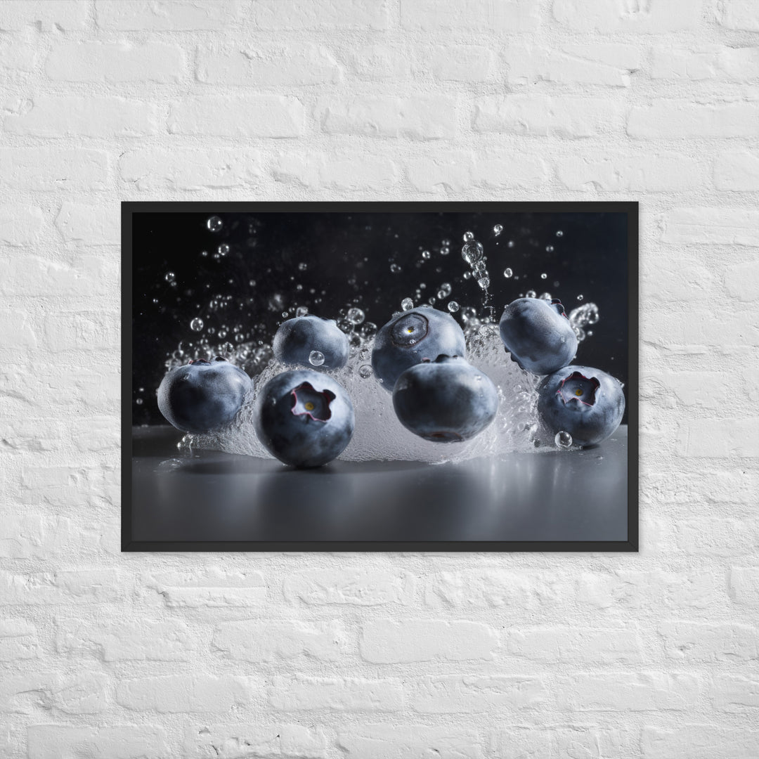 Blueberry Explosion Framed poster 🤤 from Yumify.AI