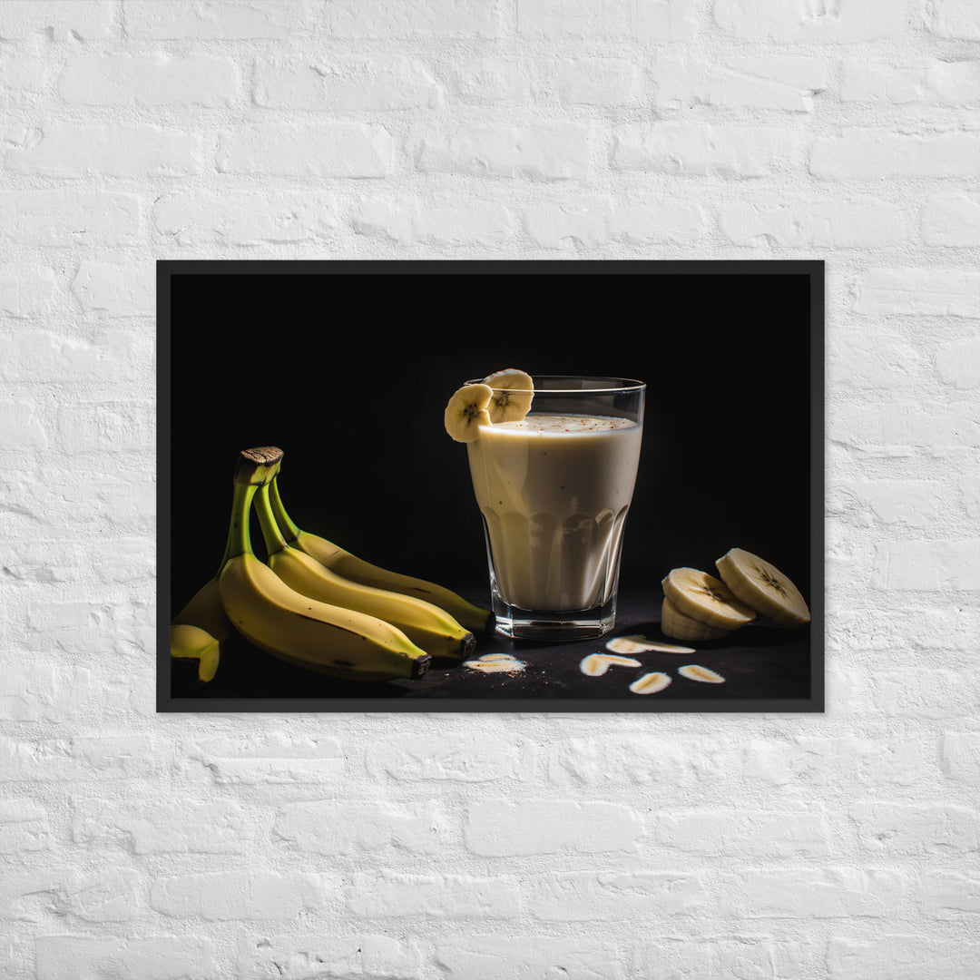 Banana Smoothie Shot Framed poster 🤤 from Yumify.AI